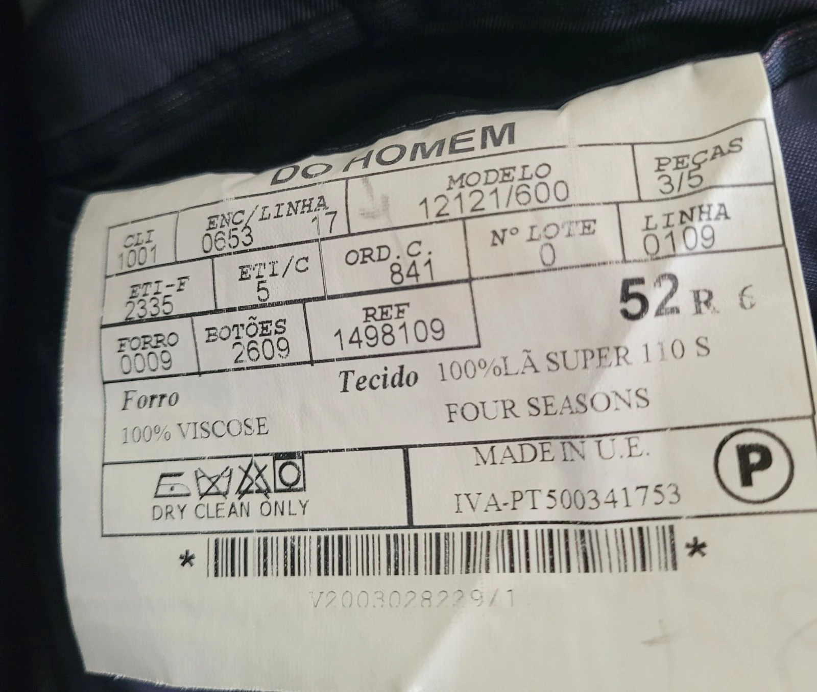 Fato de homem “Loro Piana” / Costume Homme; Abito “; Traje "Loro Piana” 52 – photo 10